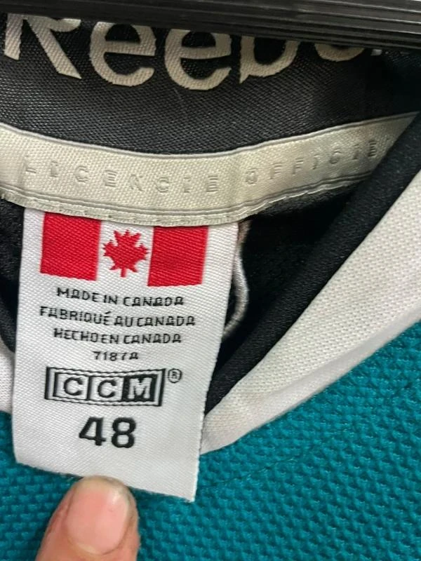 Reebok NHL Hockey Jersey Thornton 19 San Jose Sharks Vintage Blue Blokecore Y2K – photo 10